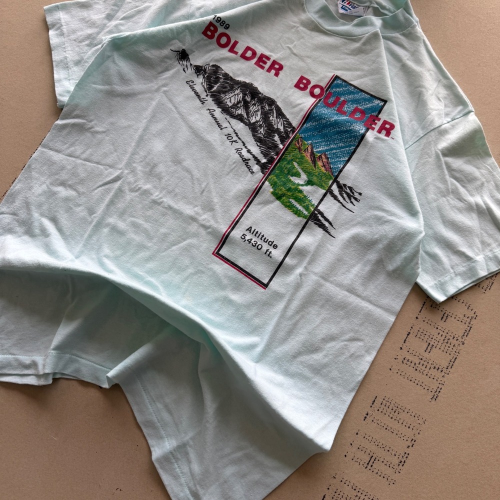 Vintage 80s Running Bolder Boulder T-shirt